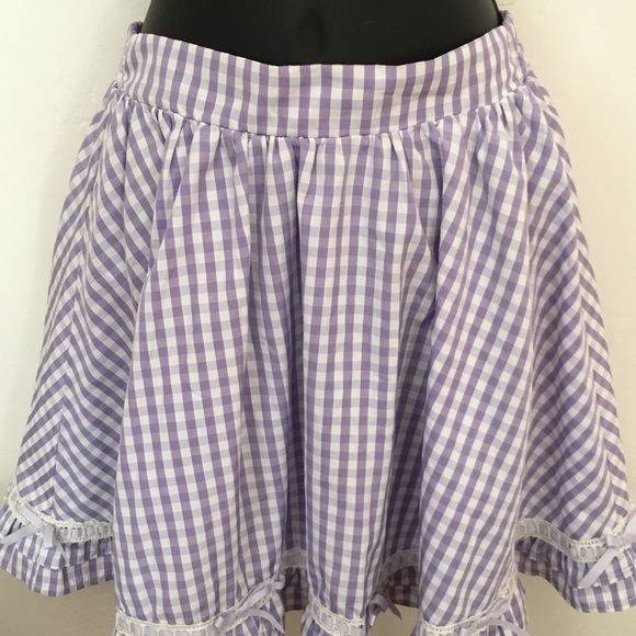 New Ank rouge gingham ribbon short skirt - Picture 1 of 4